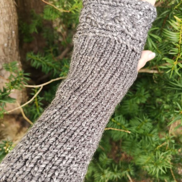 Handmade Celtic Medieval Long Fingerless Gloves Mittens Arm Warmer - Picture 1 of 7
